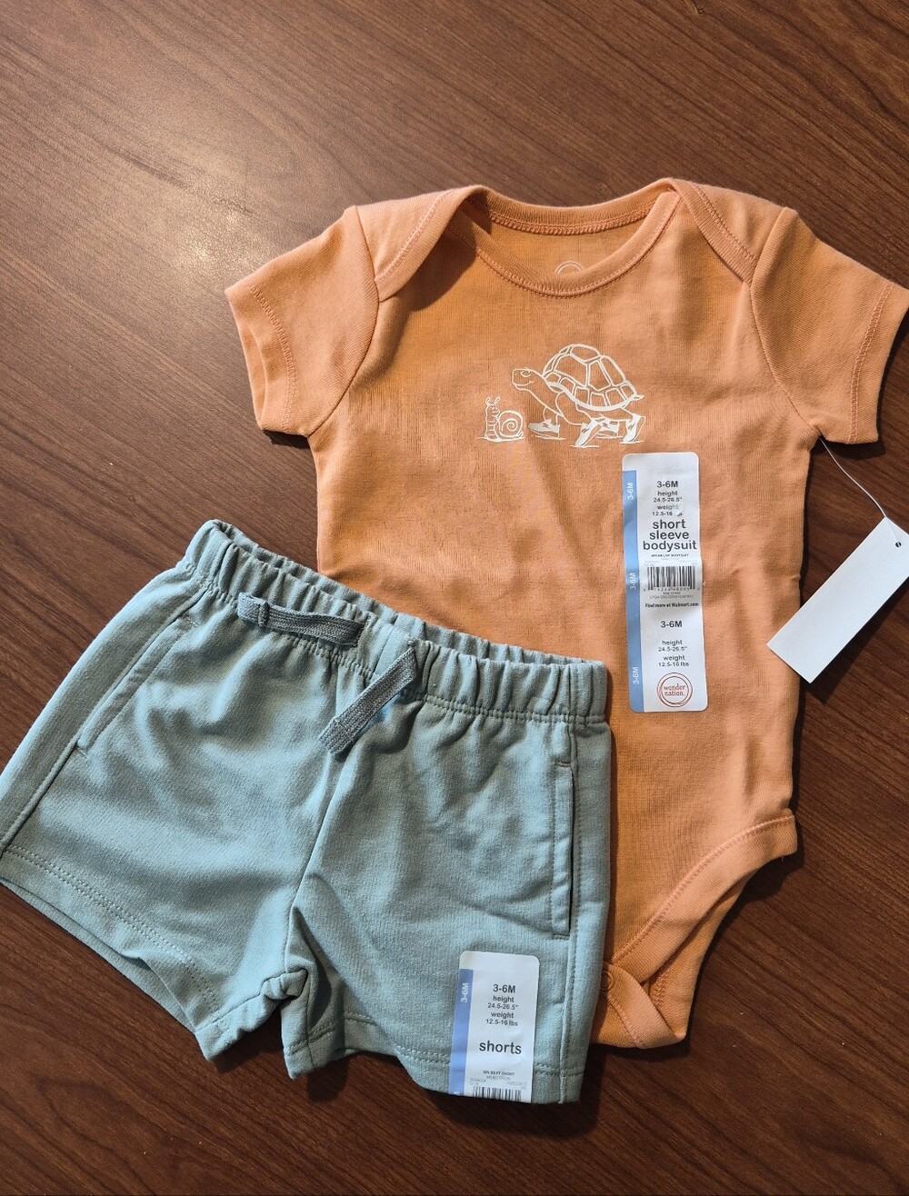 Short-sleeve Bodysuit Onsie Pull-on Short Summer Set Comfy Basic Cotton NEW 3-6m
